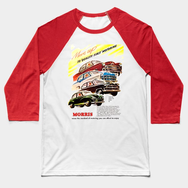 MORRIS CARS - 1950s ad Baseball T-Shirt by Throwback Motors